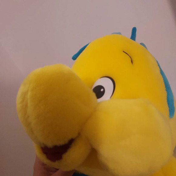Vintage Disney The Little Mermaid - Flounder Stuffed Animal Fish Plush - Picture 9 of 9